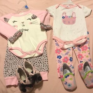 2 Baby Girl Outfit sets Sz. 3-6mo
